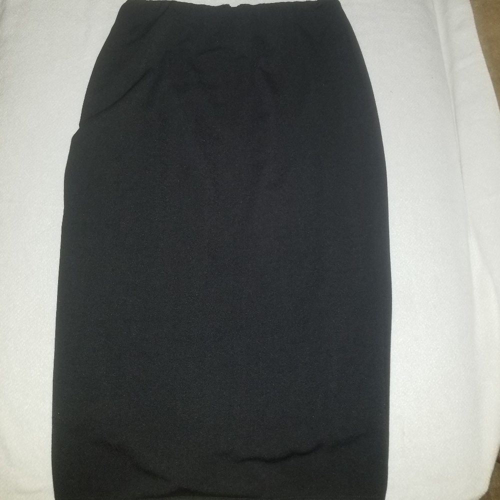 Black high-waisted skirt